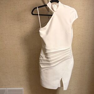 Fashion Nova One Shoulder White Dress